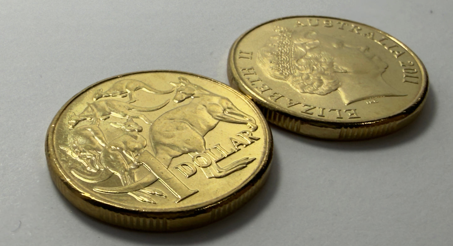 2011 $1 Coin - Mob of Roos - Uncirculated - One Dollar - comes in 2x2