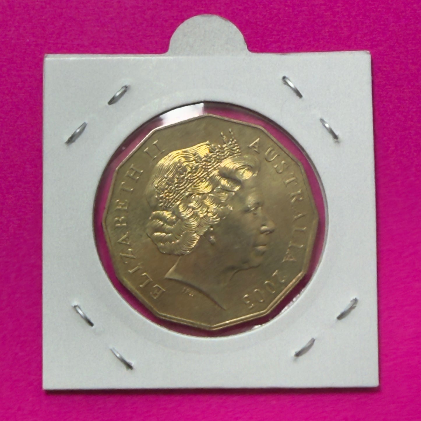 2003 50 Cent Coin - QEII Golden Jubilee - Uncirculated - comes in 2x2