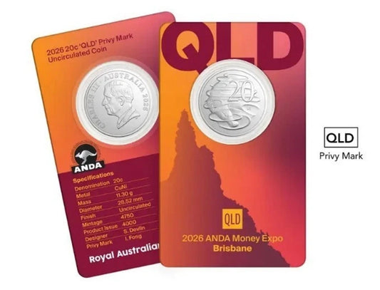 2026 ANDA Brisbane 20 Cent - PRESALE - QLD Privy Mark - 4000 Mintage