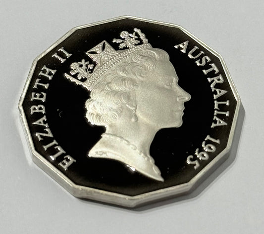 1995 50 Cent Proof Coin - Weary Dunlop Fifty Cent Proof - comes in 2x2