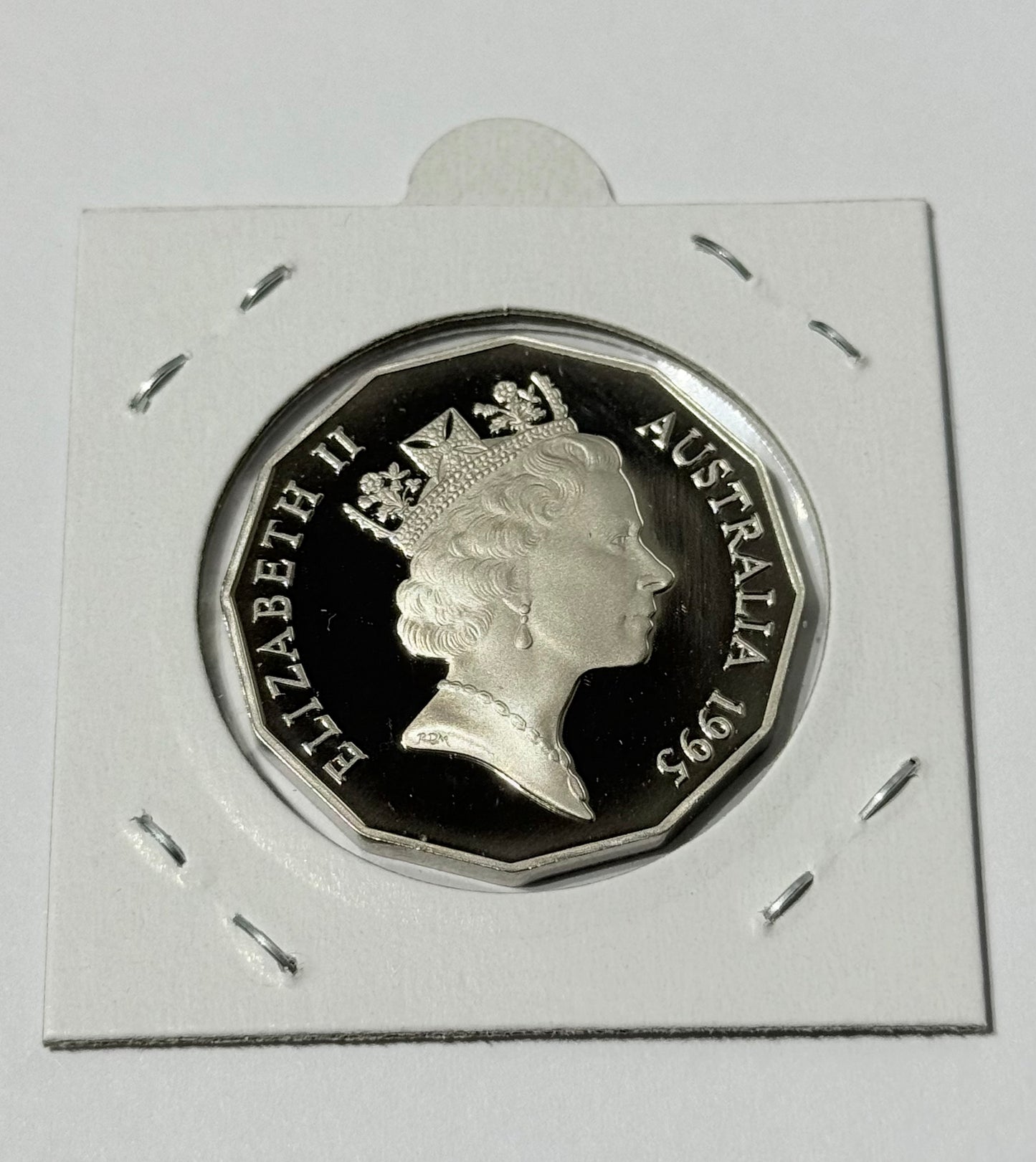 1995 50 Cent Proof Coin - Weary Dunlop Fifty Cent Proof - comes in 2x2