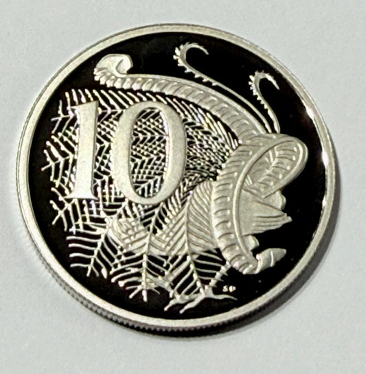 1995 10 Cent Proof Coin - Ten Cent Lyrebird - comes in 2x2