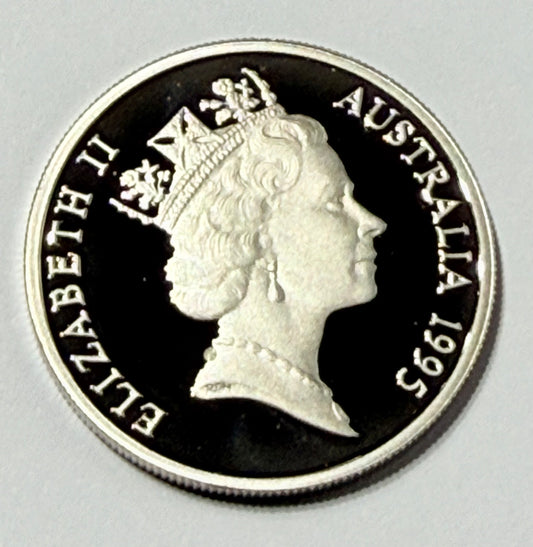 1995 10 Cent Proof Coin - Ten Cent Lyrebird - comes in 2x2