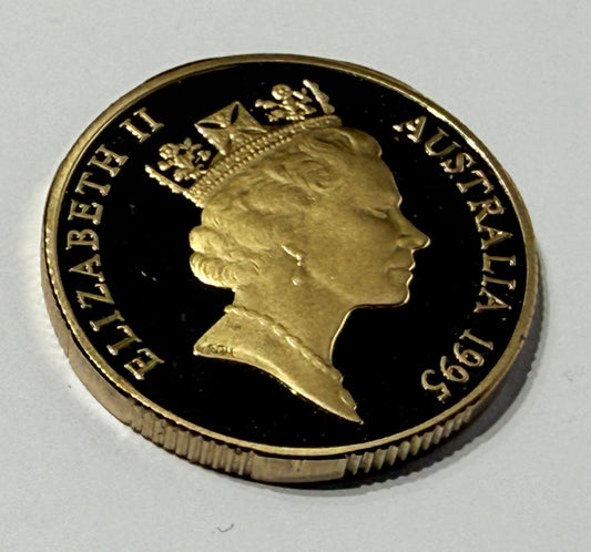 1995 $1 Proof Coin - One Dollar Mob of Roos Proof Coin - comes in 2x2