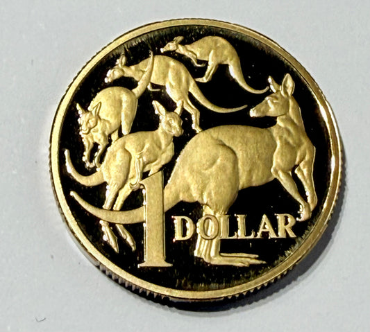 1995 $1 Proof Coin - One Dollar Mob of Roos Proof Coin - comes in 2x2