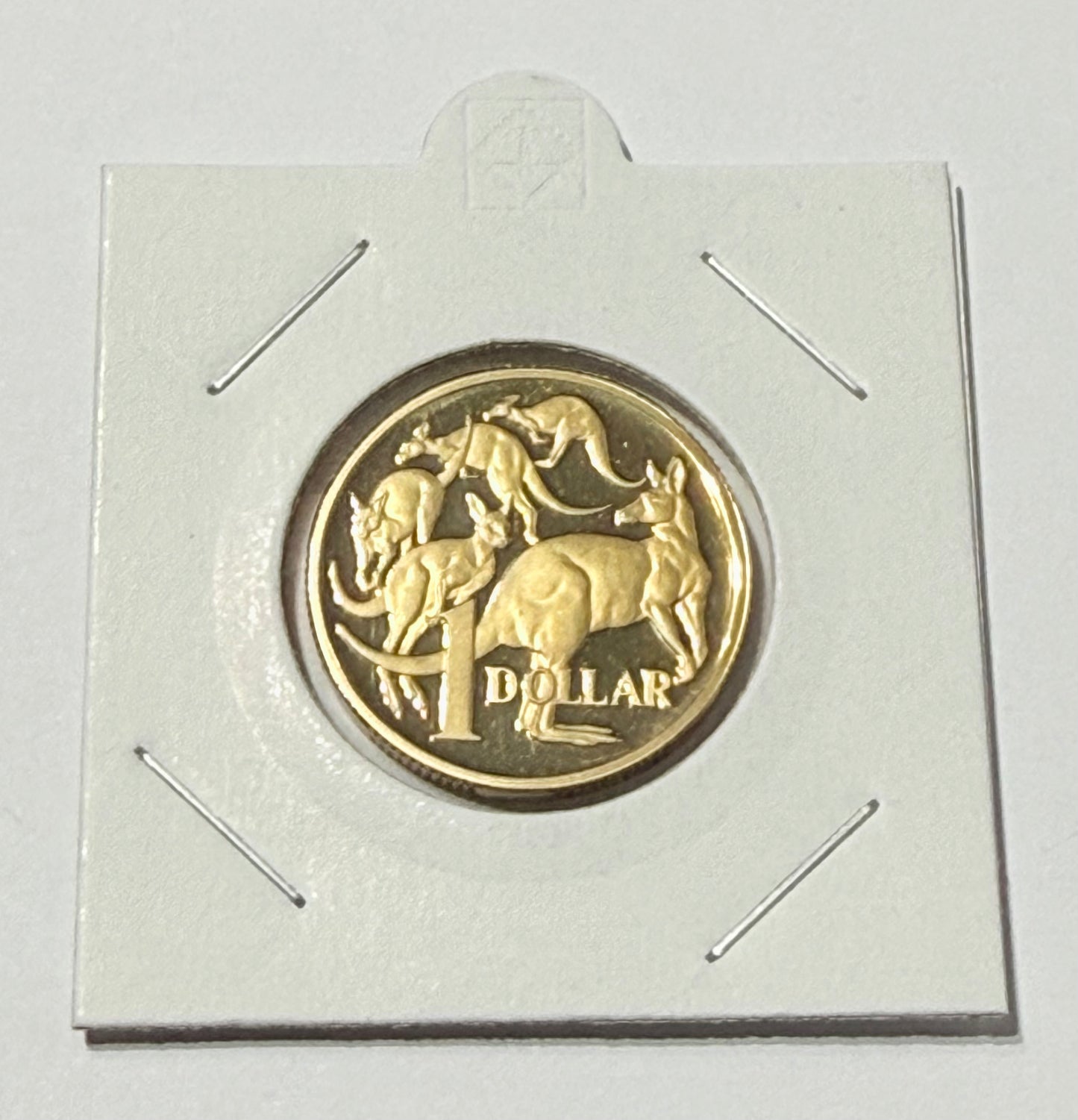 1995 $1 Proof Coin - One Dollar Mob of Roos Proof Coin - comes in 2x2