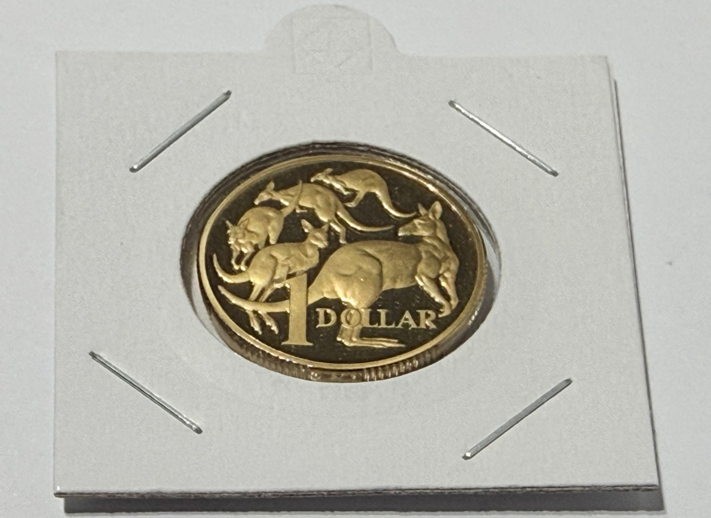 1995 $1 Proof Coin - One Dollar Mob of Roos Proof Coin - comes in 2x2