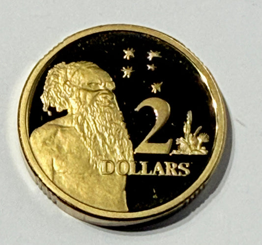 1995 $2 Proof Coin - Aboriginal Elder Two Dollar Proof Coin - comes in 2x2
