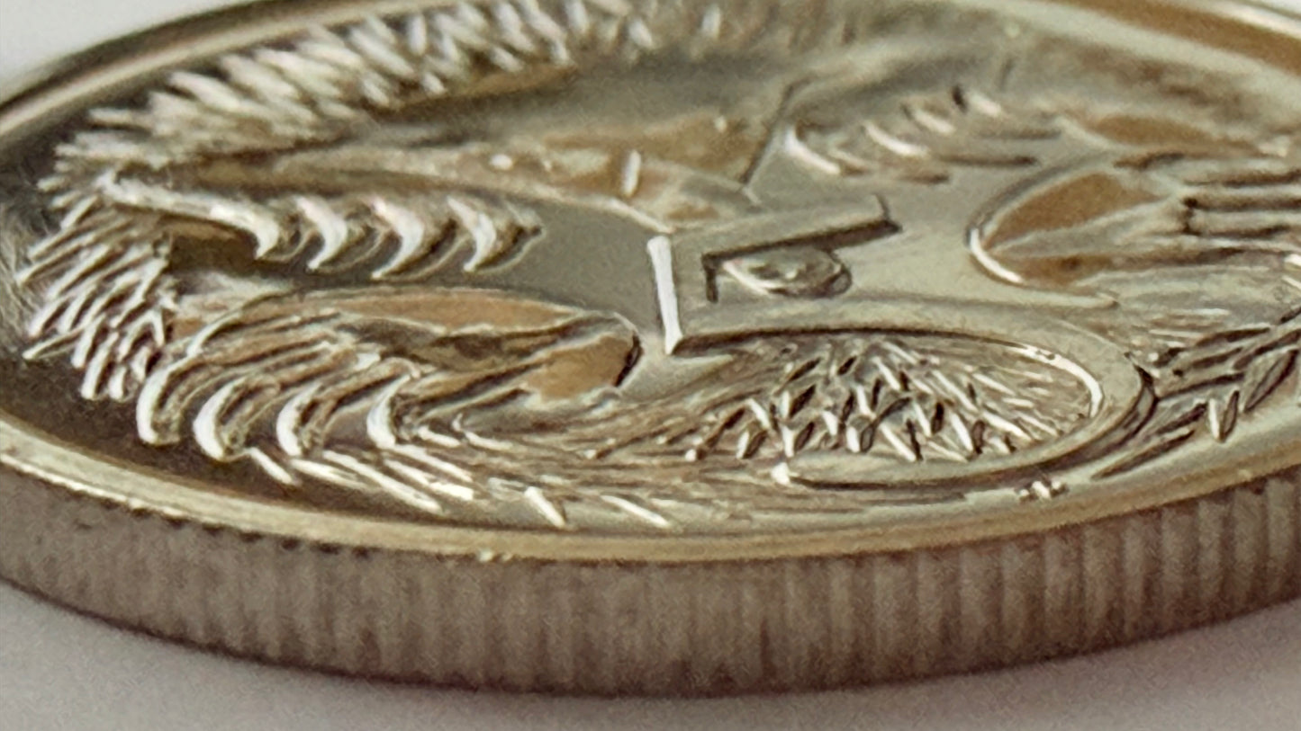 1991 5 Cent Coin - Choice Uncirculated - ex mint set coin - comes in 2x2