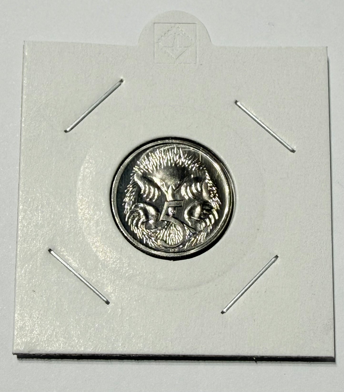 1991 5 Cent Coin - Choice Uncirculated - ex mint set coin - comes in 2x2