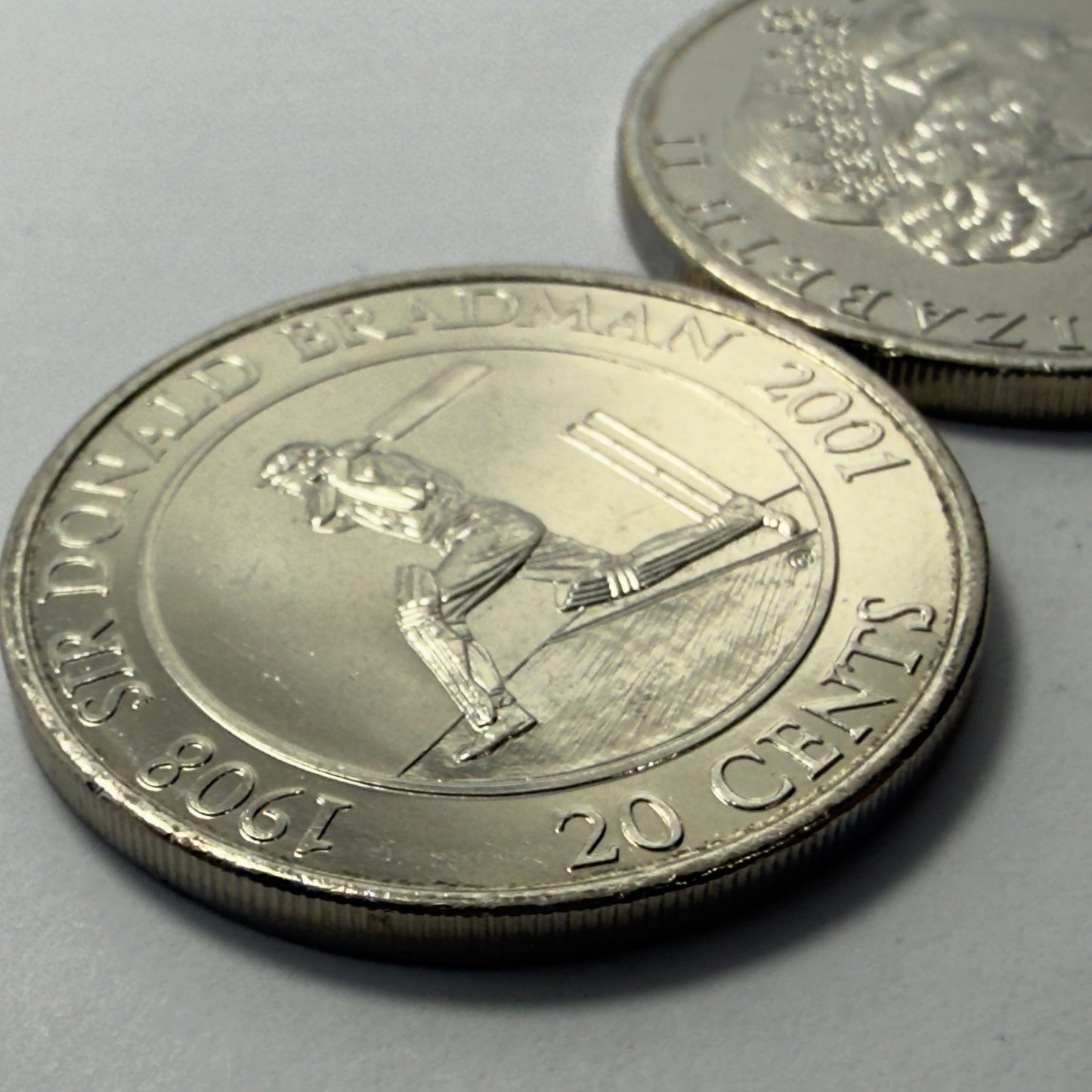 2001 20 Cent Coin - Sir Donald Bradman - Uncirculated - comes in 2x2