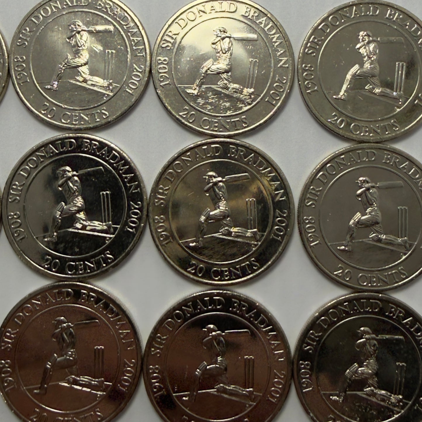 2001 20 Cent Coin - Sir Donald Bradman - Uncirculated - comes in 2x2