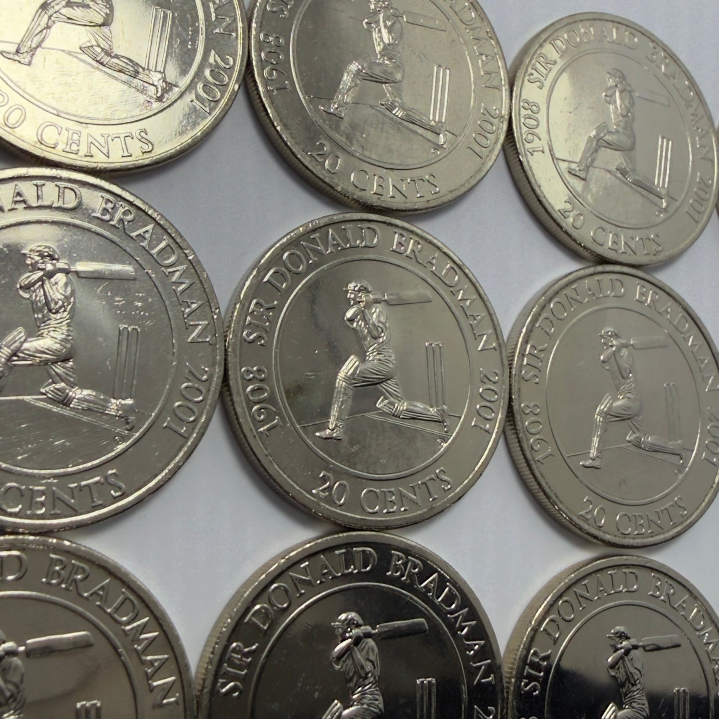2001 20 Cent Coin - Sir Donald Bradman - Uncirculated - comes in 2x2
