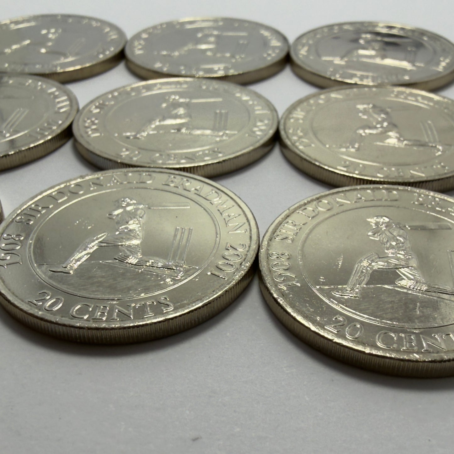 2001 20 Cent Coin - Sir Donald Bradman - Uncirculated - comes in 2x2