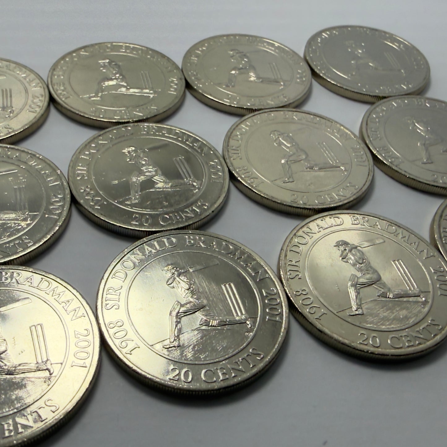 2001 20 Cent Coin - Sir Donald Bradman - Uncirculated - comes in 2x2