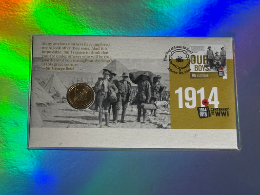 2014 $1 PNC - 1914 Centenary of WW1 OUR BOYS PNC - New Age Numismatics