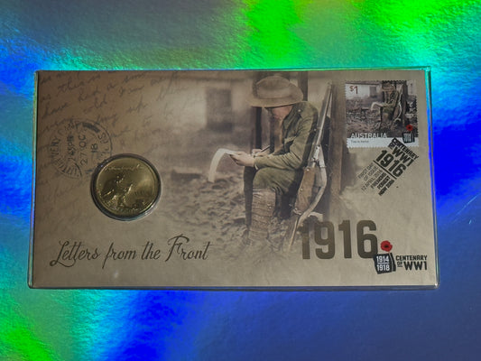 2016 $1 Letters From The Front PNC - Centenary of WW1 - New Age Numismatics