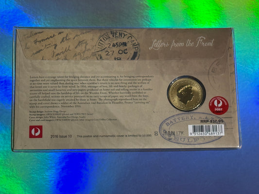 2016 $1 Letters From The Front PNC - Centenary of WW1 - New Age Numismatics