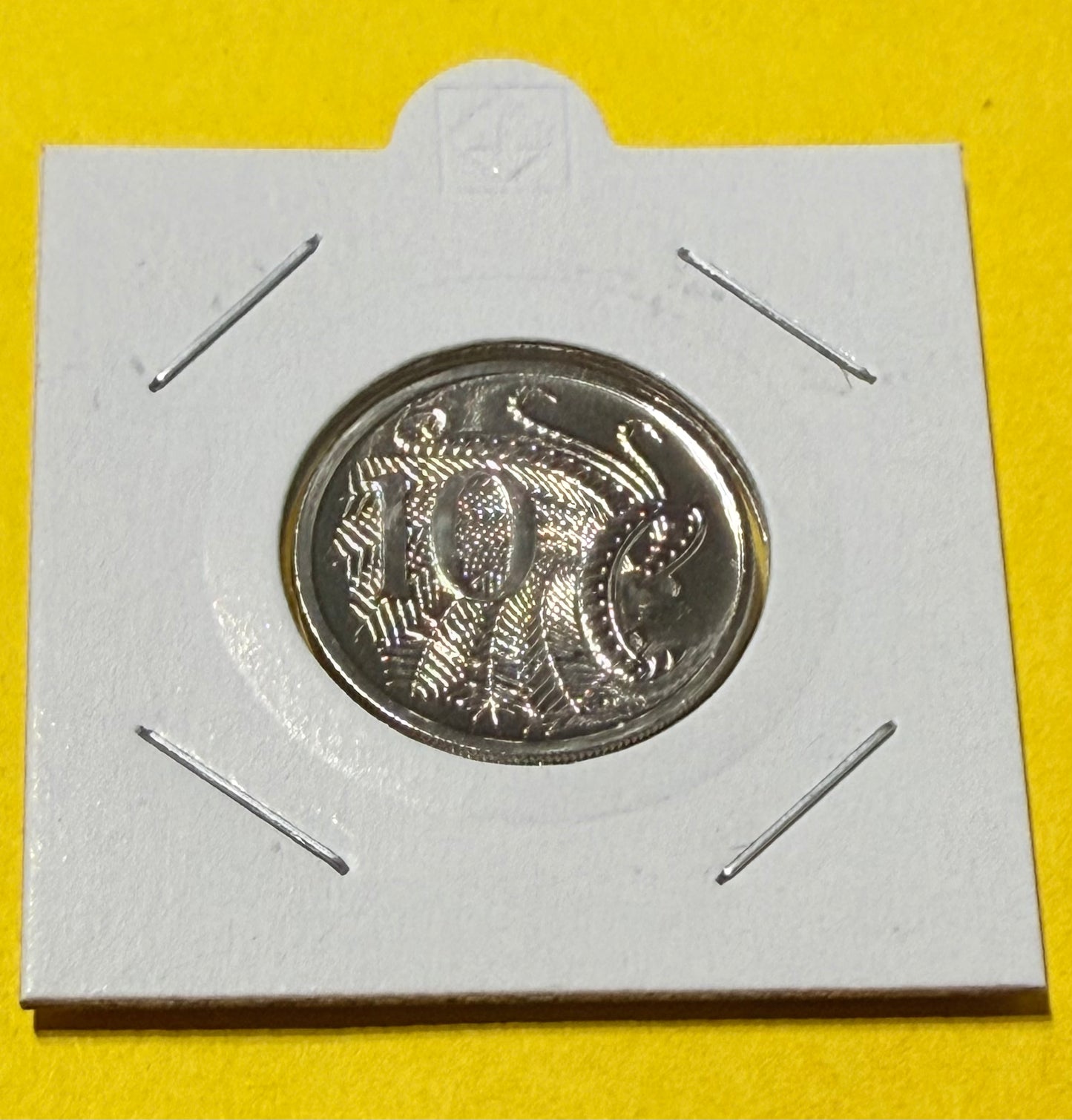 1991 10 Cent Coin - Choice Uncirculated - ex mint set low mintage 4.8 mil - 2x2