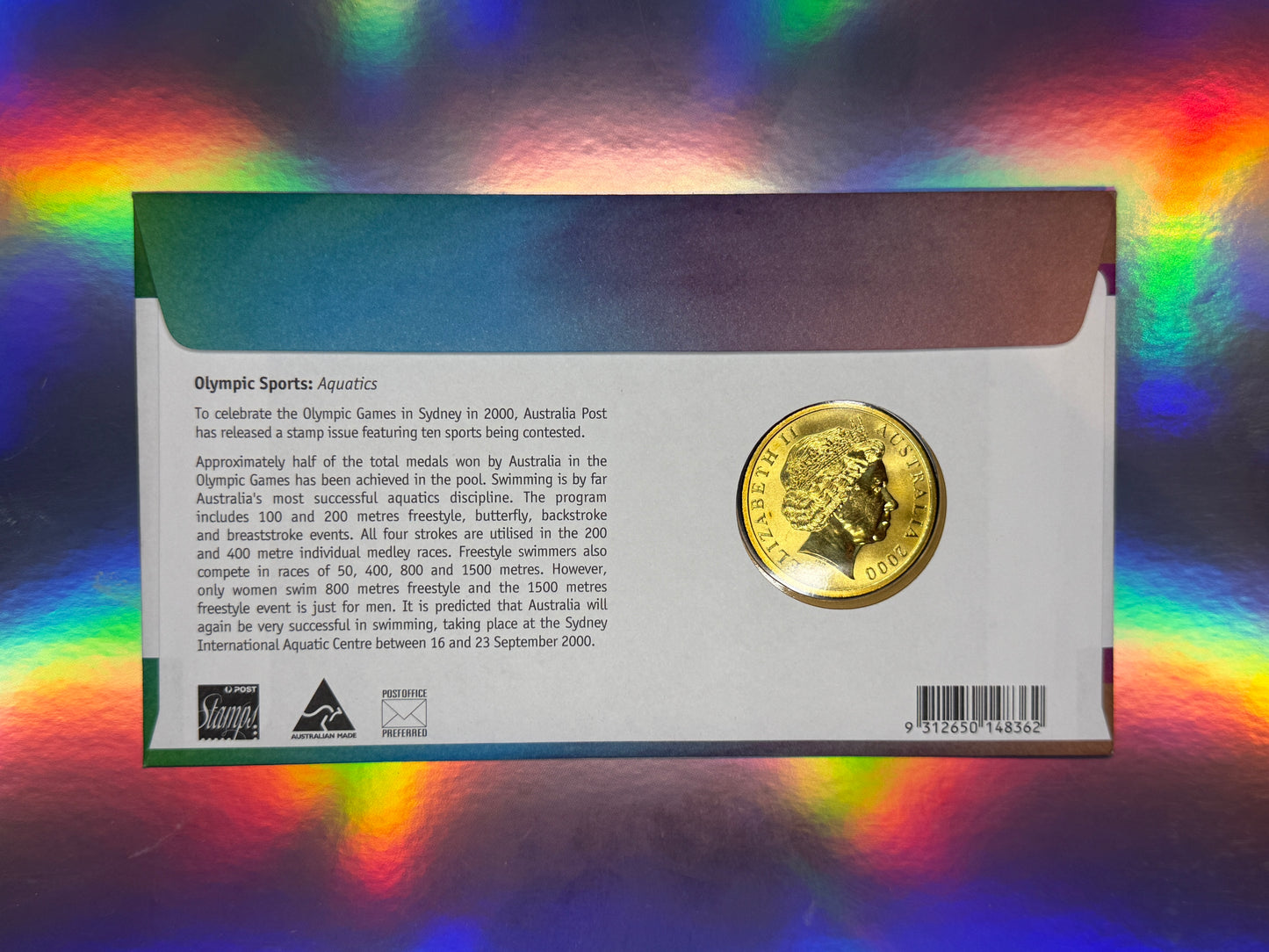 2000 $5 Sydney Olympic Games PNC - Aquatics - New Age Numismatics