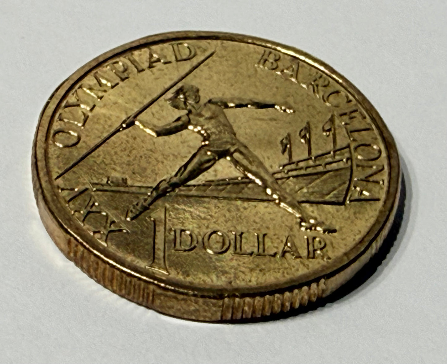 1992 $1 Coin - Choice Uncirculated - Barcelona Olympics - Ex MINT SET coin - 2x2