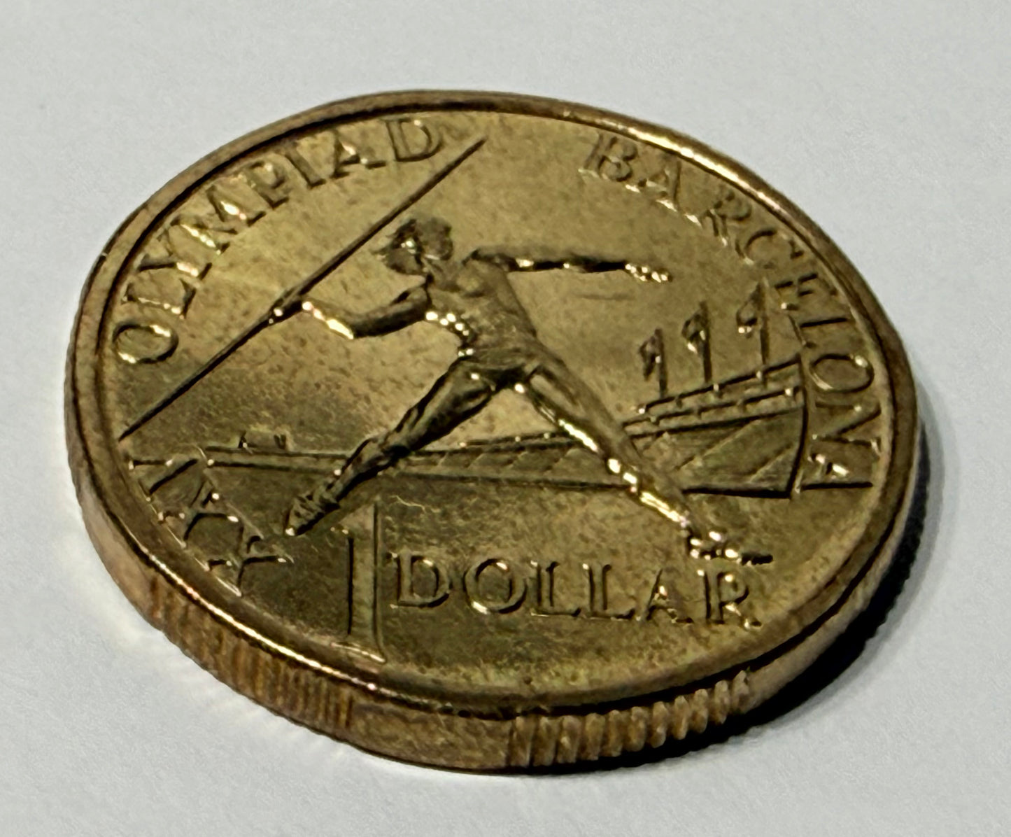 1992 $1 Coin - Choice Uncirculated - Barcelona Olympics - Ex MINT SET coin - 2x2