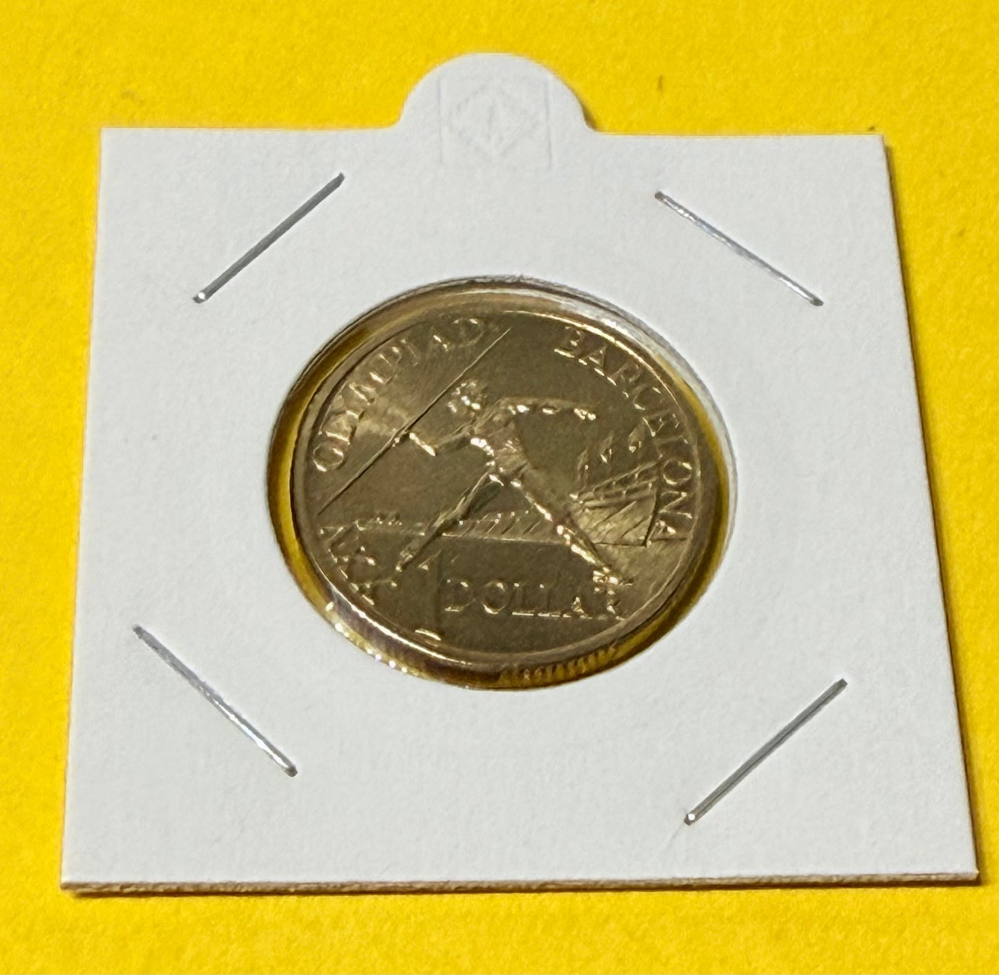 1992 $1 Coin - Choice Uncirculated - Barcelona Olympics - Ex MINT SET coin - 2x2