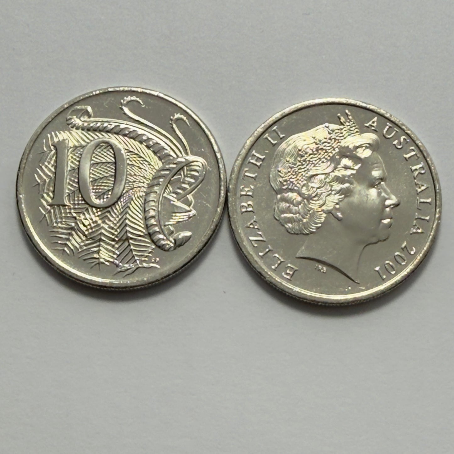 2001 10 Cent Coin - 10c - Uncirculated Ten Cent -comes in 2x2