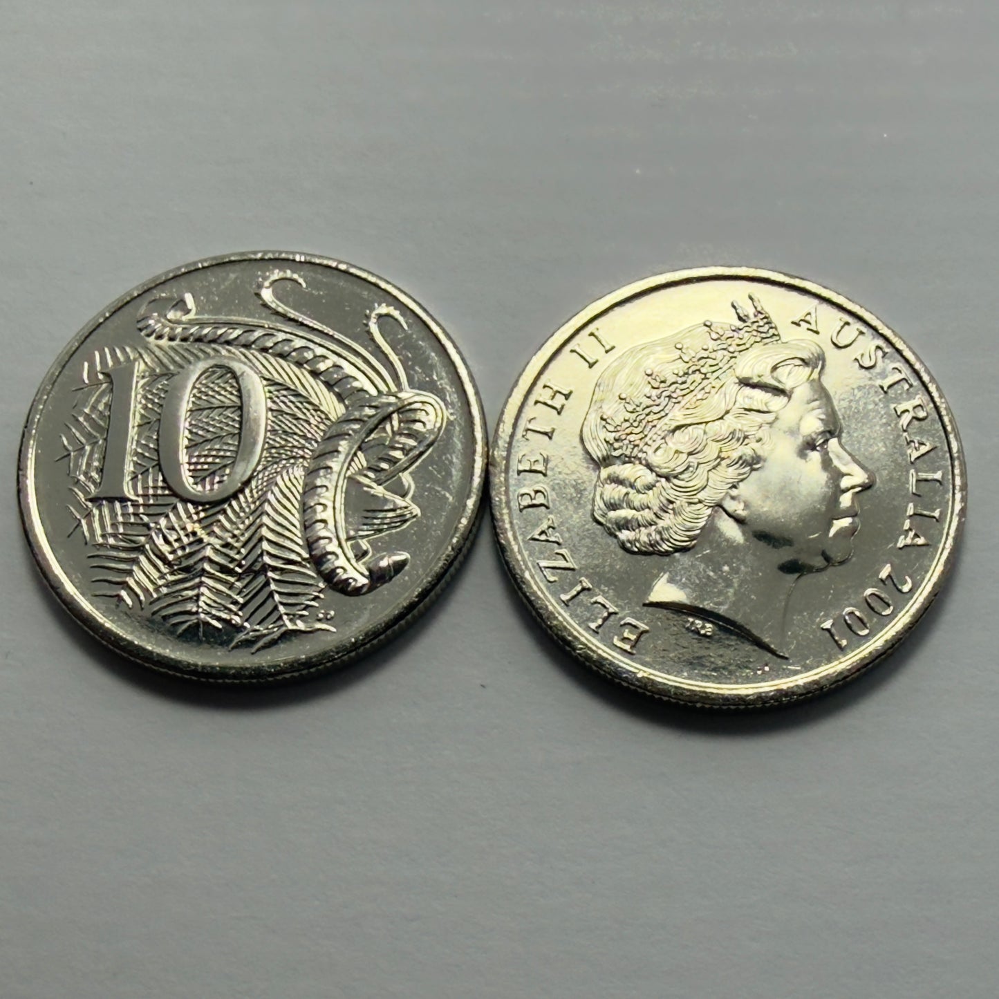 2001 10 Cent Coin - 10c - Uncirculated Ten Cent -comes in 2x2