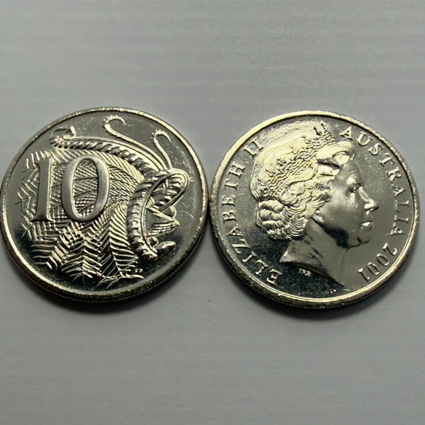 2001 10 Cent Coin - 10c - Uncirculated Ten Cent -comes in 2x2