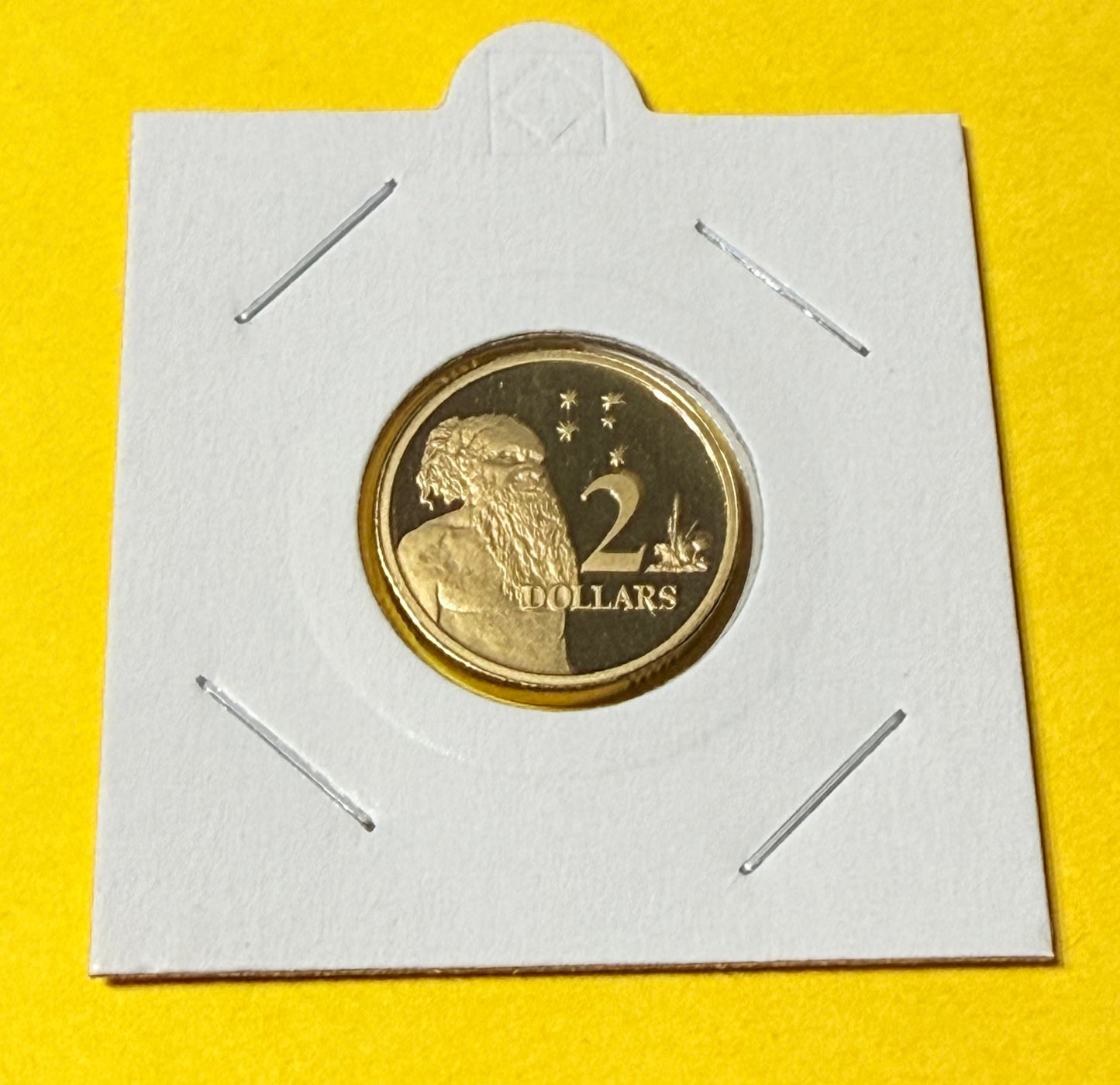 2000 $2 Proof Coin - Aboriginal Elder - Two Dollar - comes in 2x2