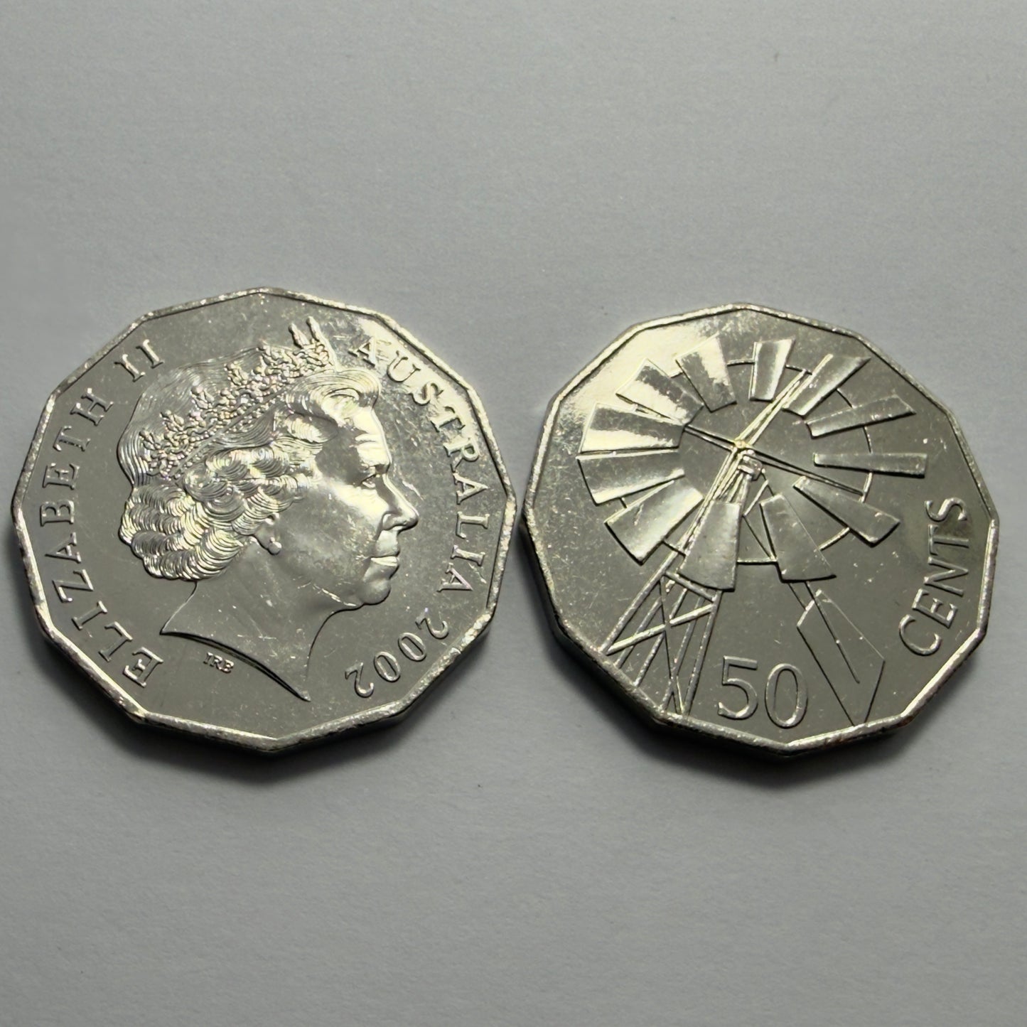 2002 50 Cent Coin - Uncirculated - Year Of The Outback - In 2x2