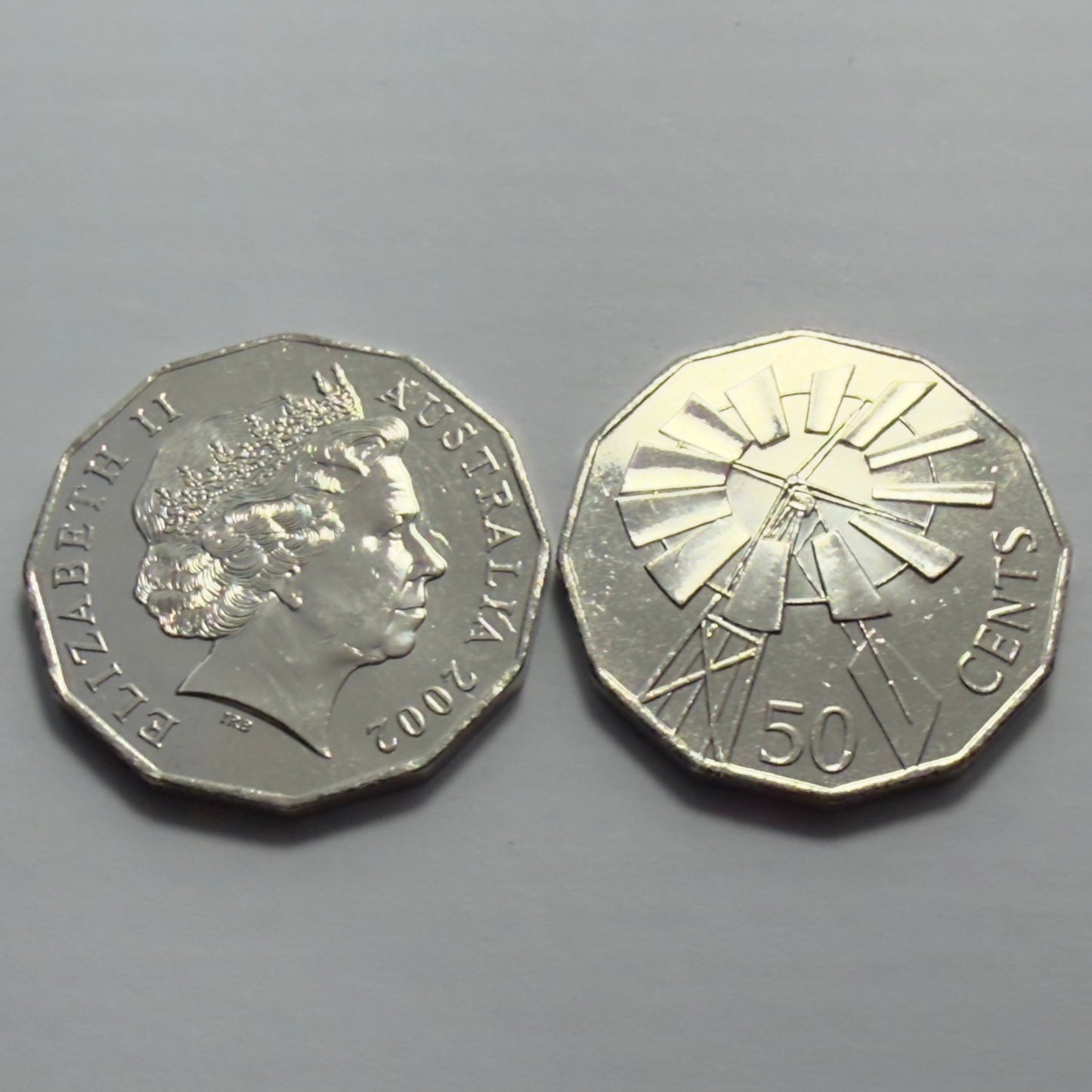 2002 50 Cent Coin - Uncirculated - Year Of The Outback - In 2x2