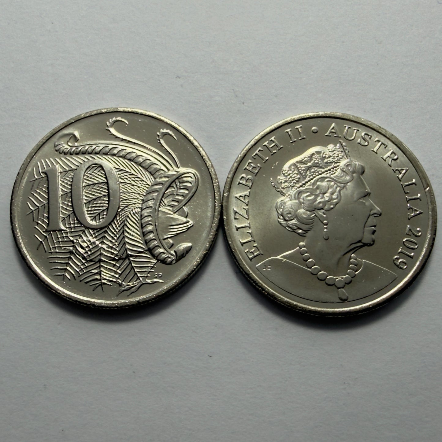 2019 10 Cent Coin - JC Effigy 10c  - Uncirculated - 6th Effigy - in 2x2