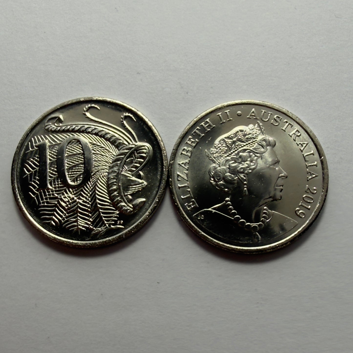 2019 10 Cent Coin - JC Effigy 10c  - Uncirculated - 6th Effigy - in 2x2