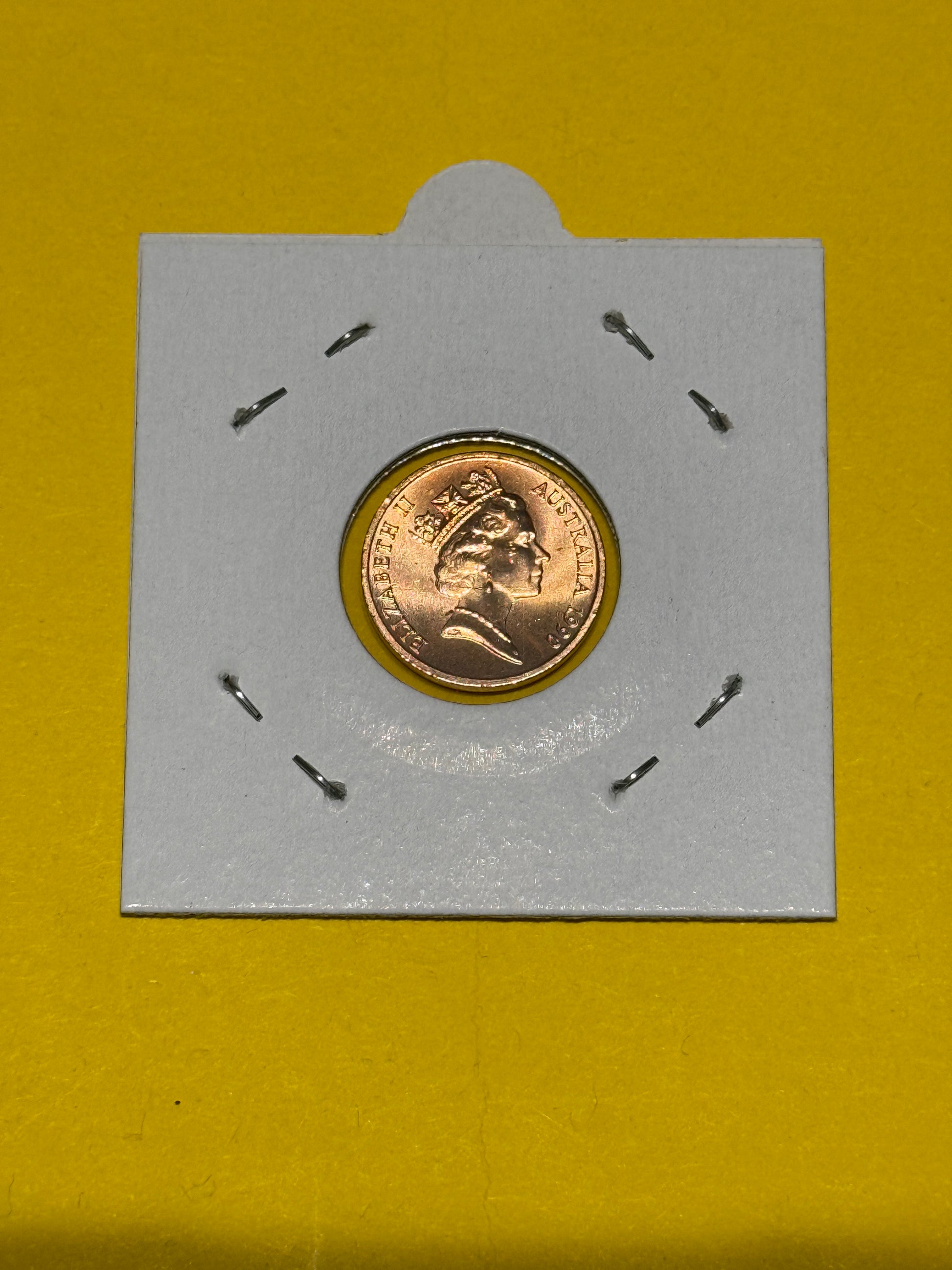 1990 1 Cent Coin - Uncirculated - ex Mint roll - One Cent - comes in 2x2 - New Age Numismatics