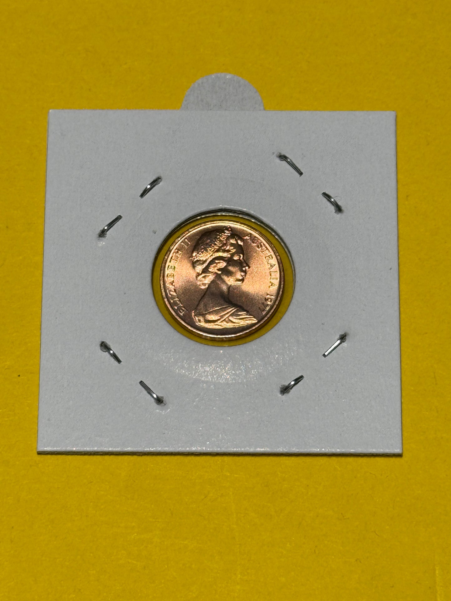 1977 1 Cent Coin - Uncirculated - One Cent Coin - comes in 2x2 - New Age Numismatics
