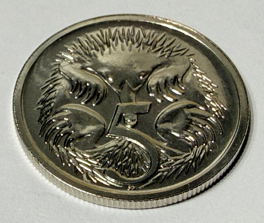 1986 5 Cent Coin - Uncirculated - mint set ONLY coin - comes in 2x2