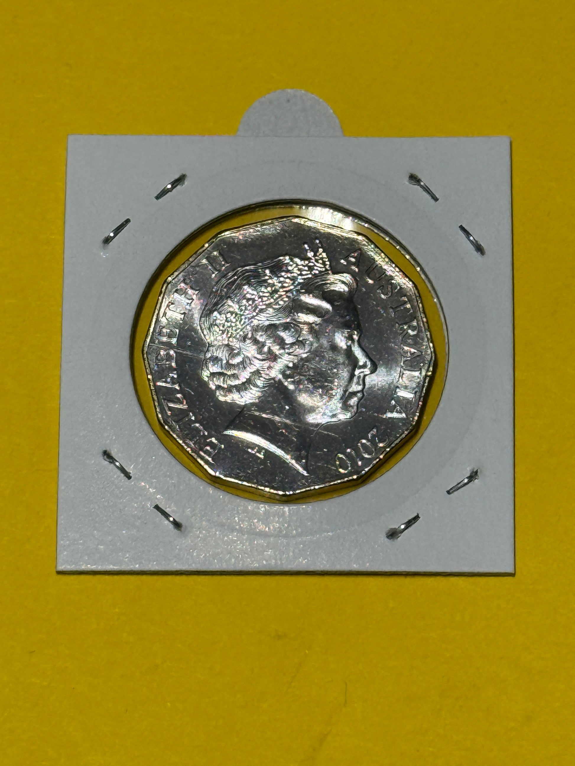 2010 50 Cent Coin - Uncirculated- Celebrate Australia - Ex RAM Roll In 2x2 - New Age Numismatics