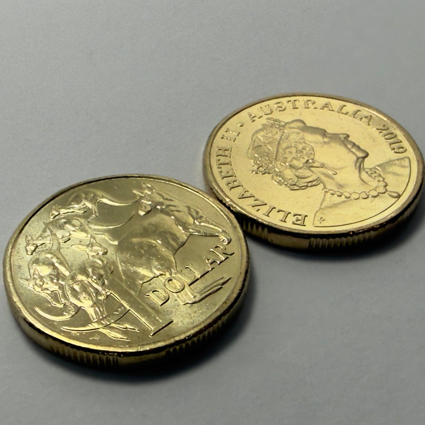 2019 $1 Coin - JC Effigy - Uncirculated - Mob of Roos - One Dollar - in 2x2
