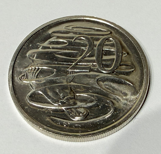 1986 20 Cent Coin - Choice Uncirculated - mint set ONLY coin - comes in 2x2