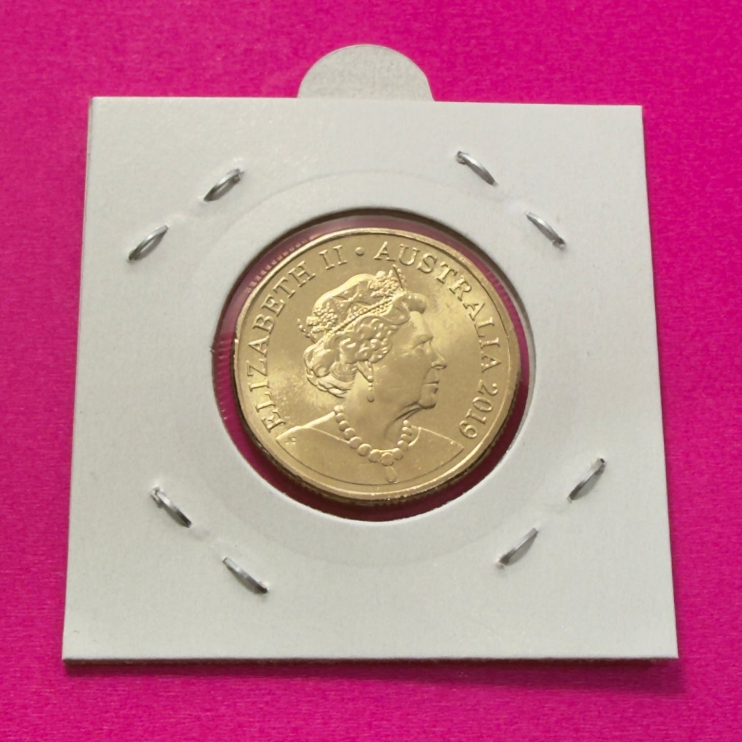 2019 $1 Coin - JC Effigy - Uncirculated - Mob of Roos - One Dollar - in 2x2