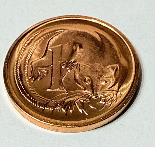 1986 1 Cent Coin - Uncirculated - mint set ONLY coin - comes in 2x2