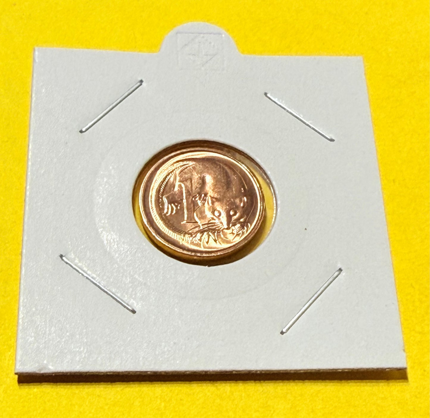 1986 1 Cent Coin - Uncirculated - mint set ONLY coin - comes in 2x2