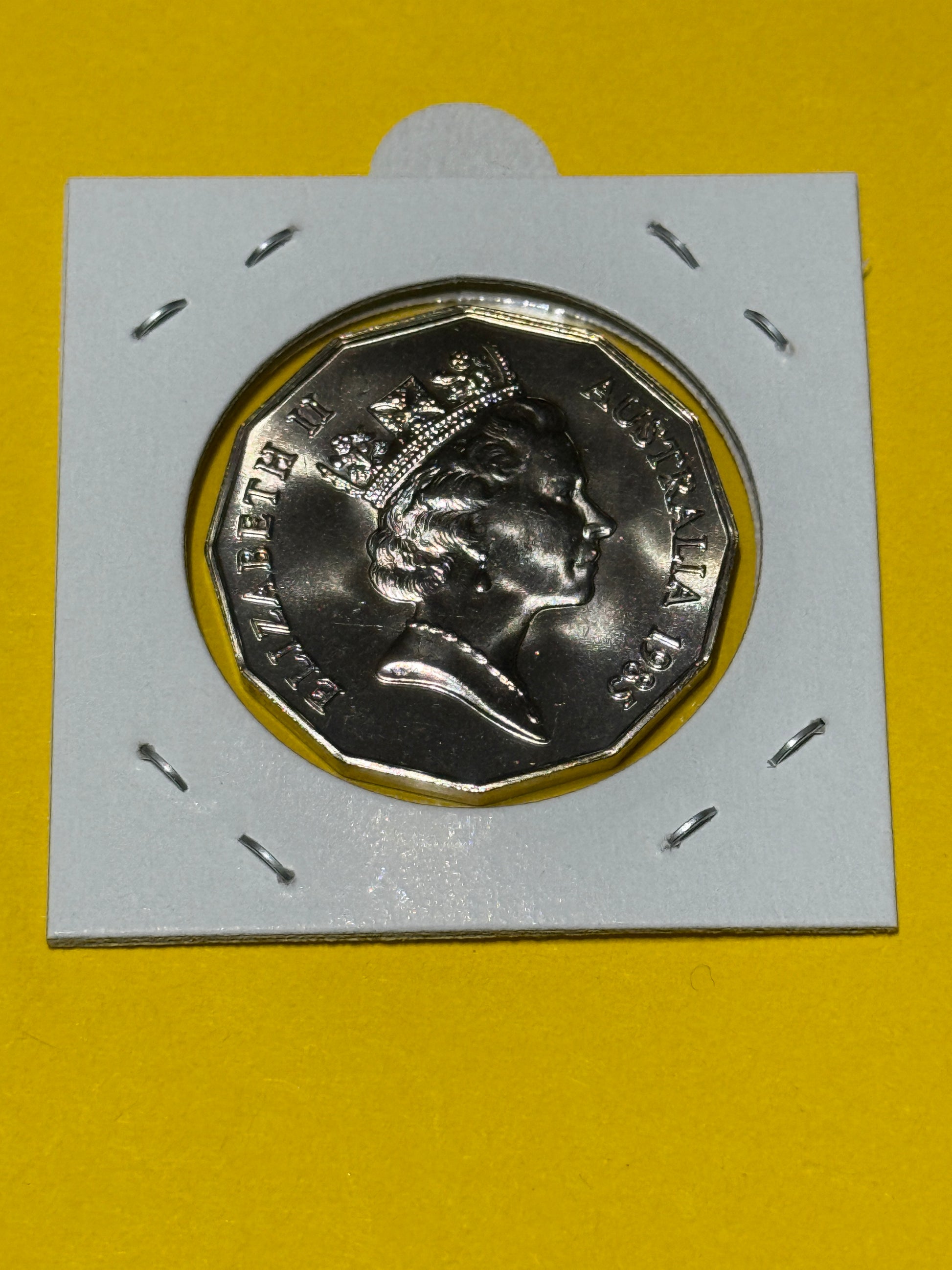 1985 50 Cent Coin - Uncirculated - Low Mintage 1 Million - Ex MINT SET  coin - New Age Numismatics