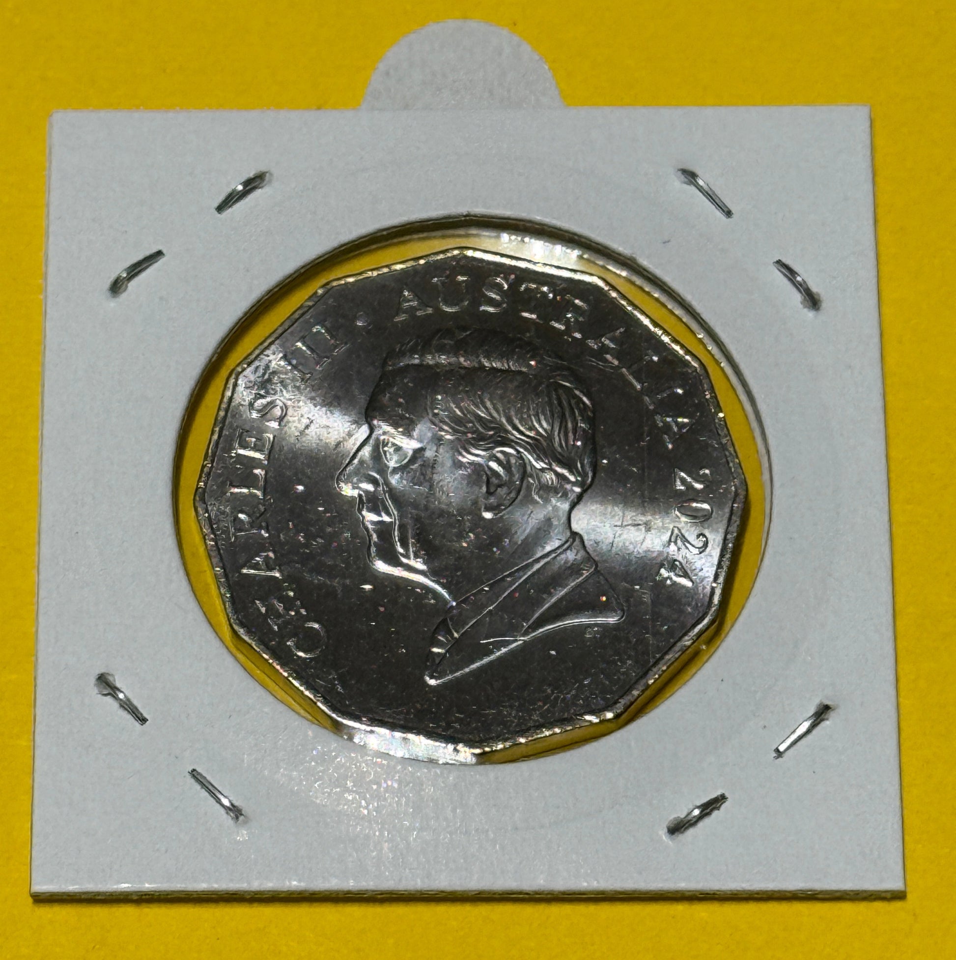 2024 50 Cent Coin - Uncirculated - King Charles Ex Premium Roll - Comes In 2x2 - New Age Numismatics