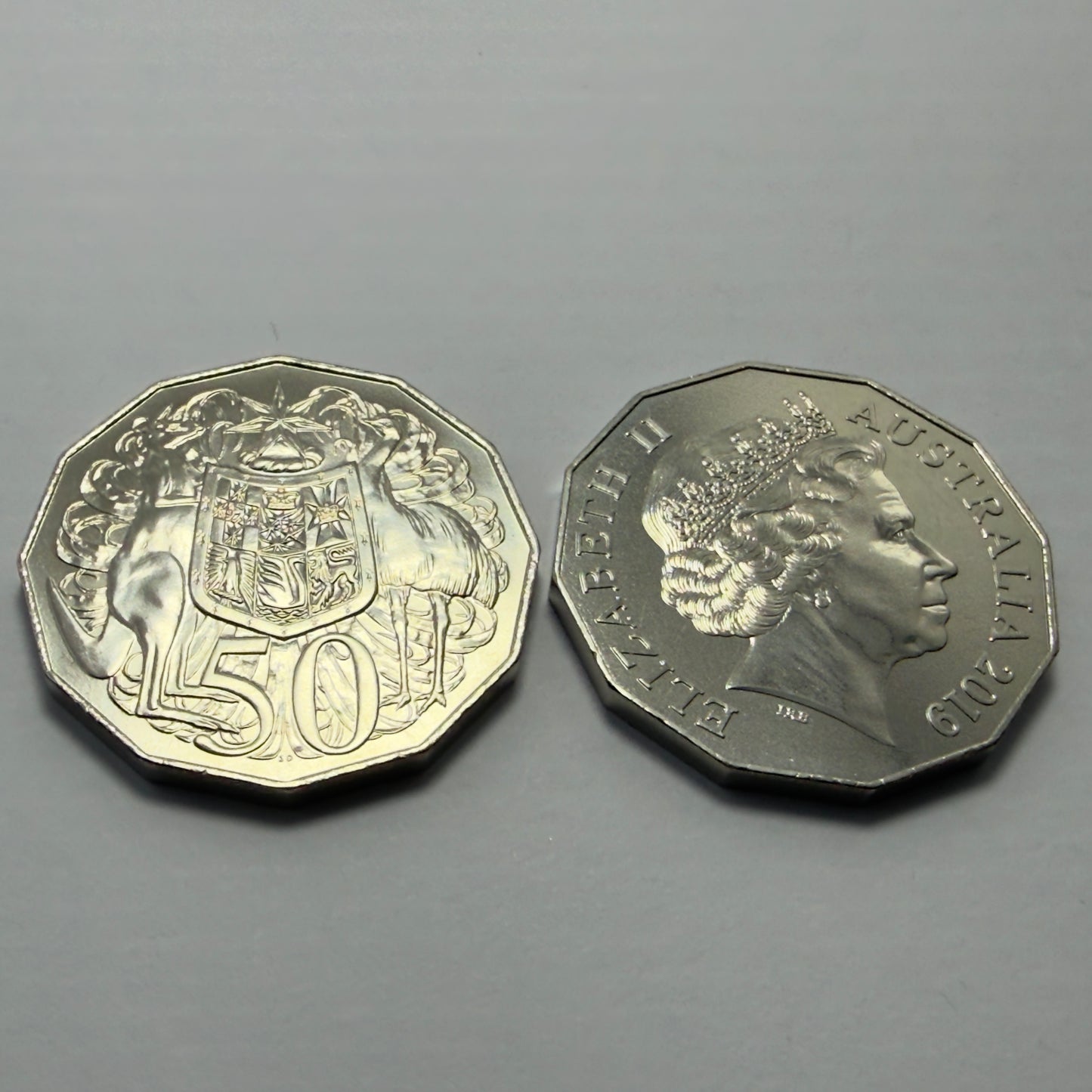 2019 50 Cent Coin - Choice Uncirculated - IRB Effigy - X Mint set - comes in 2x2