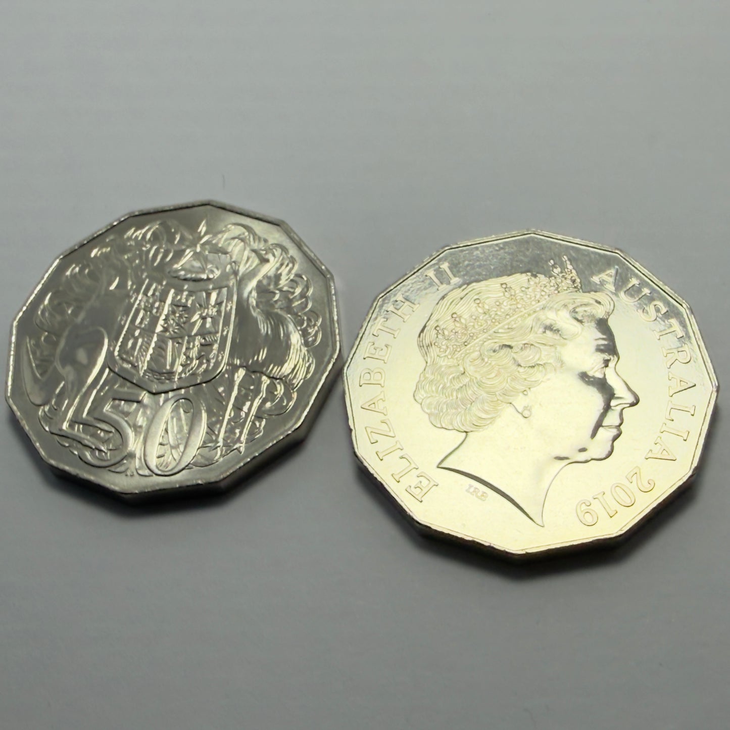 2019 50 Cent Coin - Choice Uncirculated - IRB Effigy - X Mint set - comes in 2x2