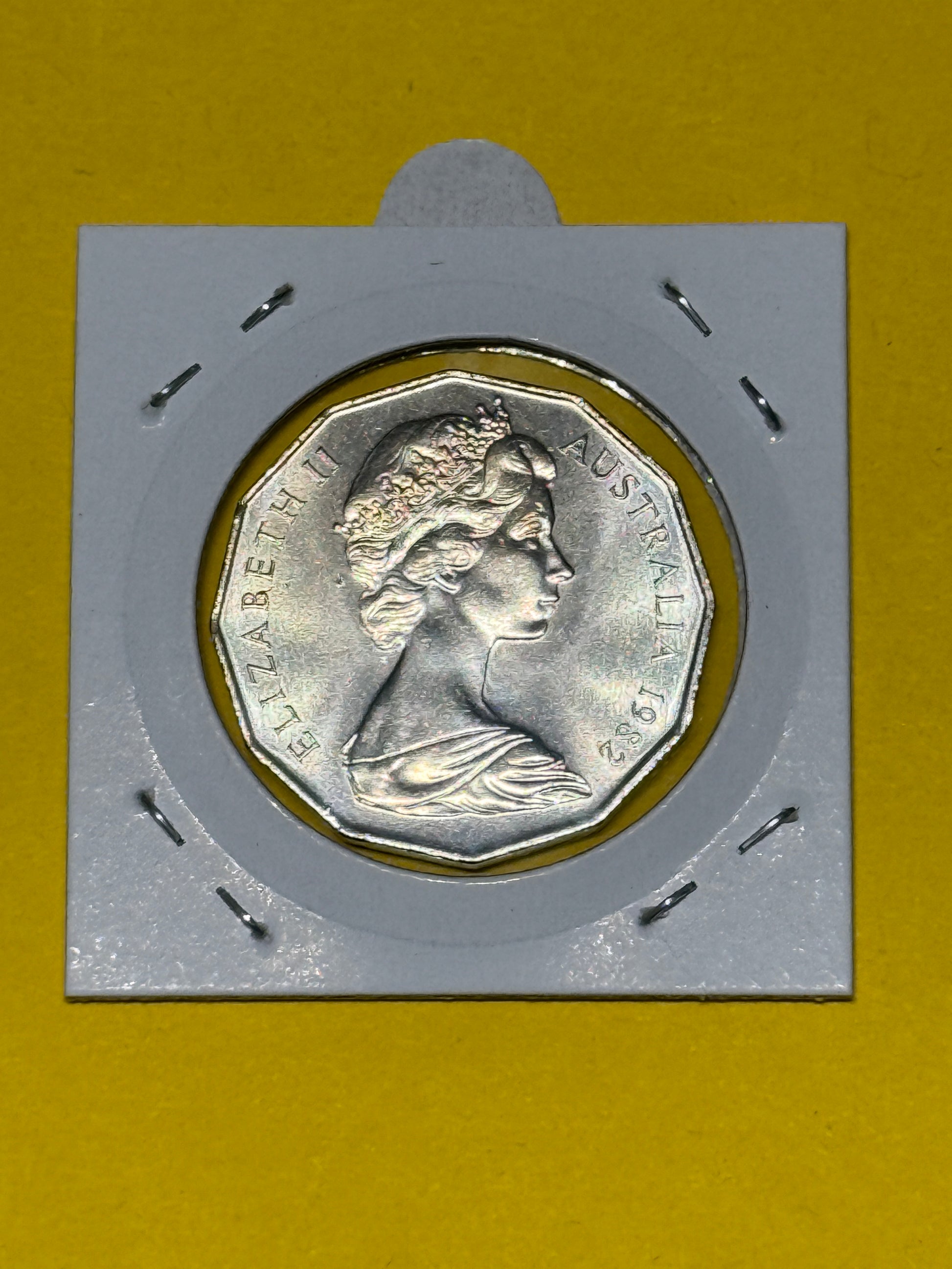 1982 50 Cent Coin - Uncirculated - Commonwealth Games - Ex Mint Roll - In 2x2 - New Age Numismatics