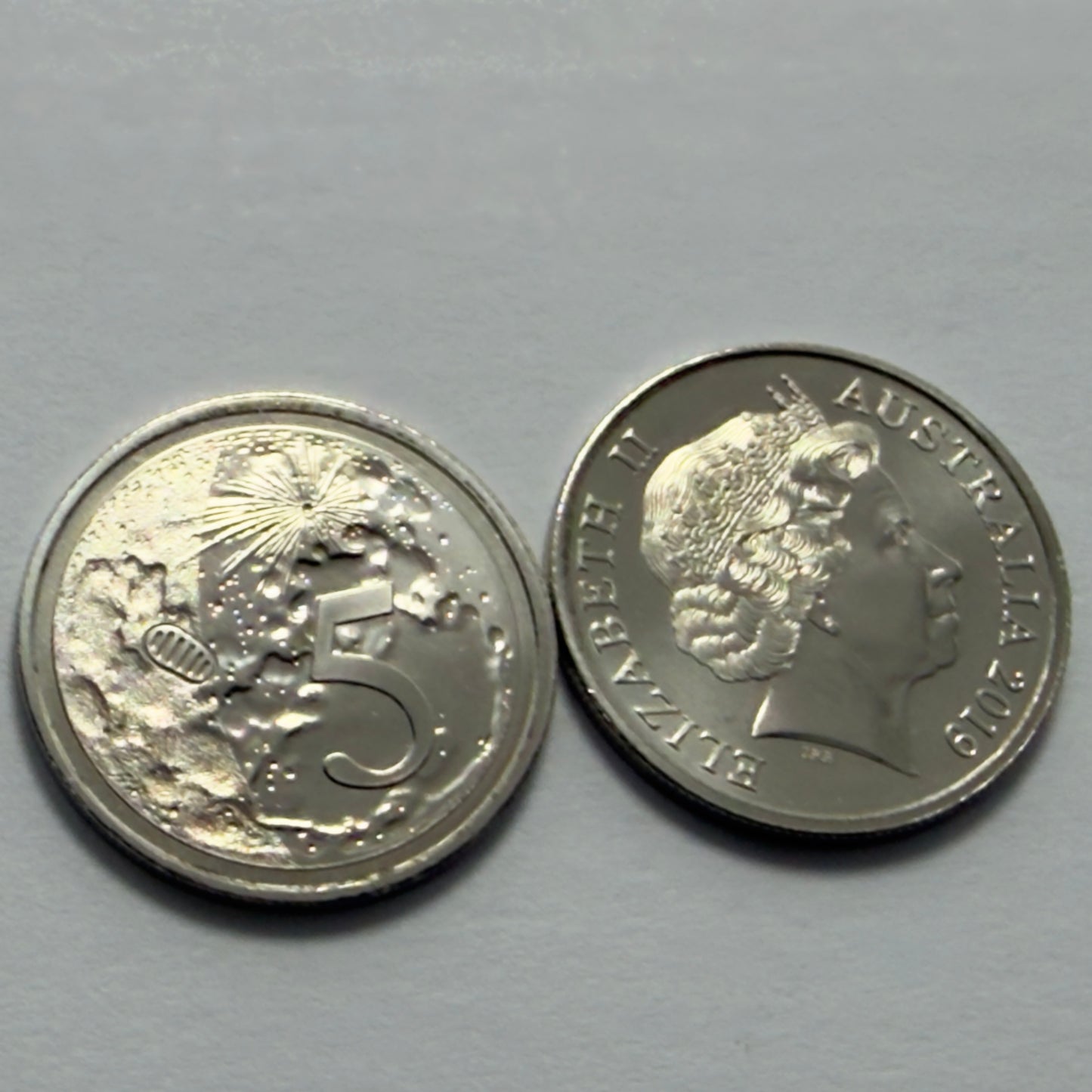 2019 5 Cent Coin - Moon Landing - Choice Uncirculated - X mint set - in 2x2